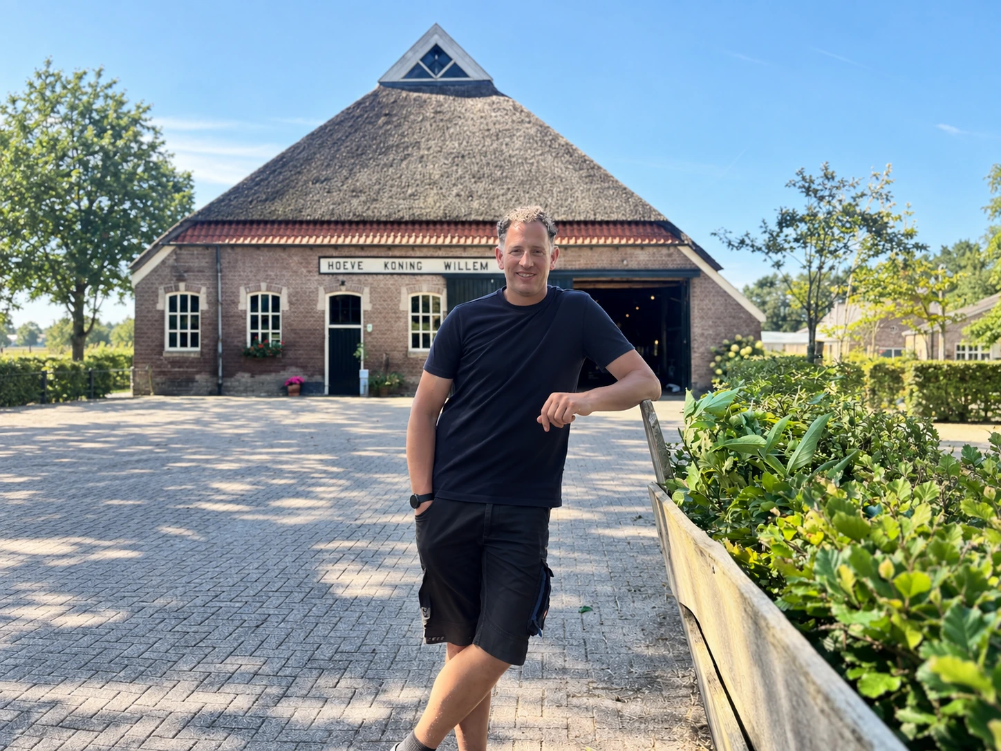 Aaldert bij Hoeve Koning Willem III in Frederiksoord.